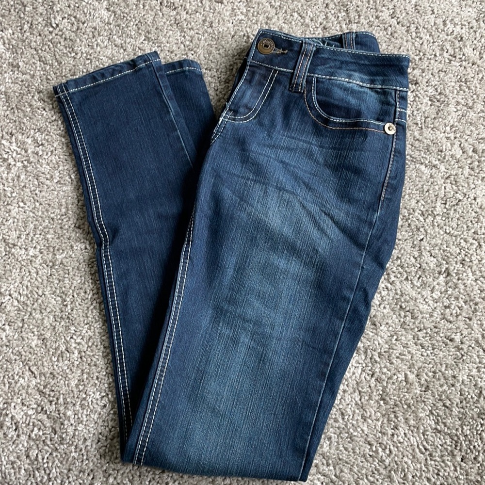 Vanity brand dark wash Harlow skinny jeans
